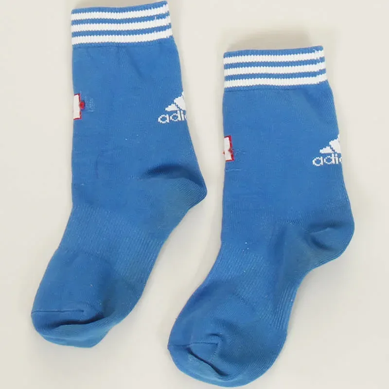 adidas JAPAN SOCCER SOX アディダス サッカーソックス ストッキング キッズソックス 約15cm-16cm ユーズド USED【ニッポン ゲーム用 ホームゲーム フットボール オフィシャル 公式アイテム サッカーチーム ユーズド USED】