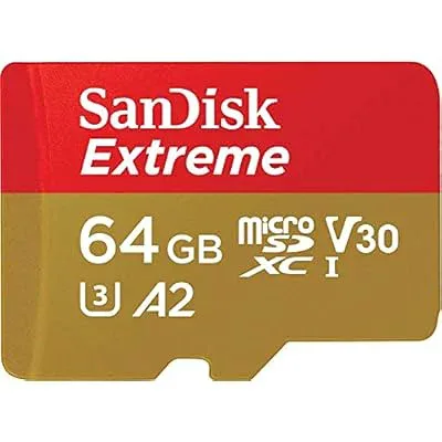 【 サンディスク 】 microSD 64GB UHS-I U3 V30 書込最大80MB/s Full HD & 4K Extreme SDSQXAH-064G-GH3MA 新パッ
