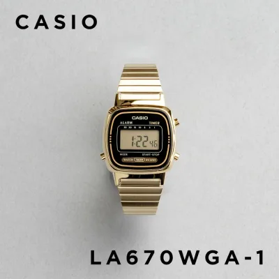 【10年保証】CASIO STANDARD カシオ スタンダード LA670WGA-1 腕時計 時計 ブランド レディース キッズ 子供 女の子 チープカシオ チプカシ デジタル 日付 ゴールド 金 ブラック 黒 メタル ギフト プレゼント