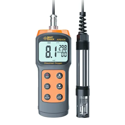 【正規輸入品】 溶存酸素計 【SMART SENSOR AR8406】 DO計 高精度 高感度 持ち運び 小型 軽量 温度測定 家庭用 商業用 オート電源オフ データ保存 バックライト付き ポータブル 一年保証 送料無料