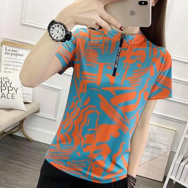スポーツウェア レディース 涼しい 速乾 半袖 スタンドカラー Tシャツ 夏 ストレッチ 屋外 日焼け防止 トップス 服 登山 ランニング