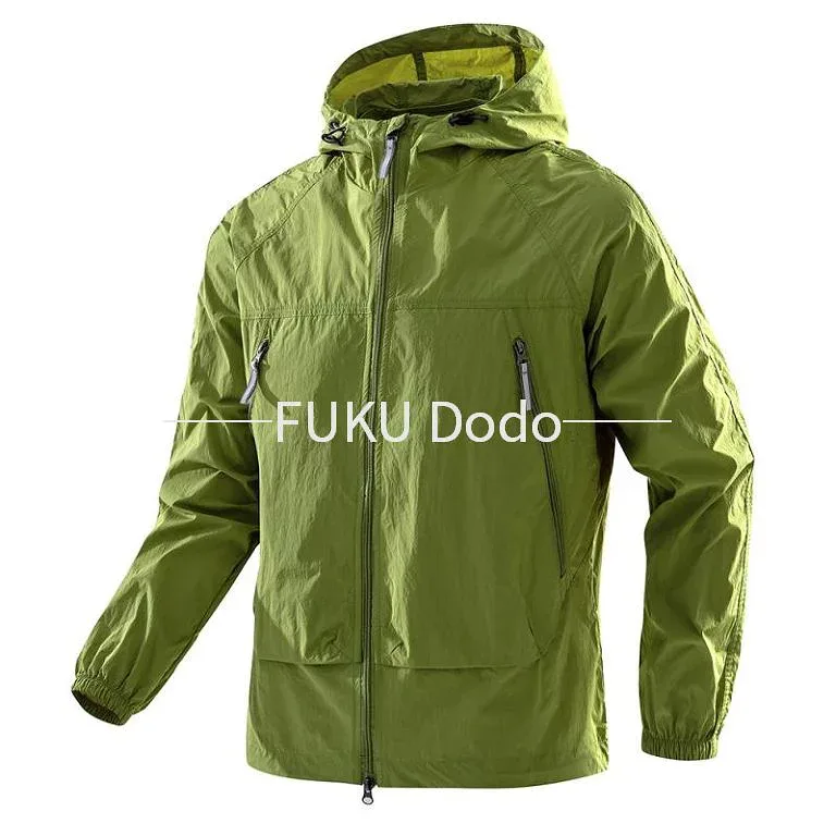 パーカー メンズ UVカット 長袖 薄手 フード付き ナイロン 無地 韓国ファッション アウトドア 登山 ハイキング キャンプ スポーツ 紫外線対策 春夏用 通気性 吸湿速乾