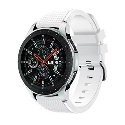 Samsung Galaxy Watch 46mmバンド Comtax 22mm シリコン製 交換用バンド Samsung Galaxy Watch 46mm バンド (ホワイト)