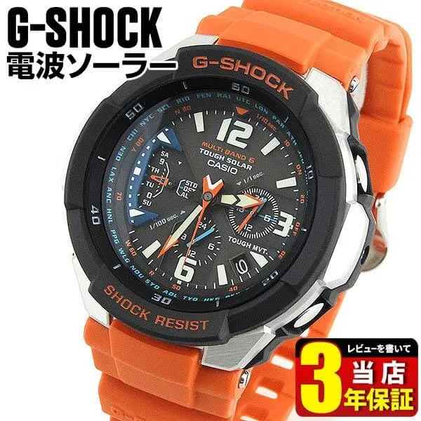 Gショック G-SHOCK ジーショック 電波 ソーラー GW-3000M-4A オレンジ メンズ 防水 タフ ソーラー 電波時計 アナログ スカイコックピット sky cockpit CASIO カシオ 誕生日プレゼント 男性 彼氏 旦那 ギフト海外モデル ソーラー 腕時計 タフソーラー 父の日 実用的 腕時計