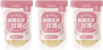 オーサワの有機玄米甘酒(なめらか) 200gx3個セット