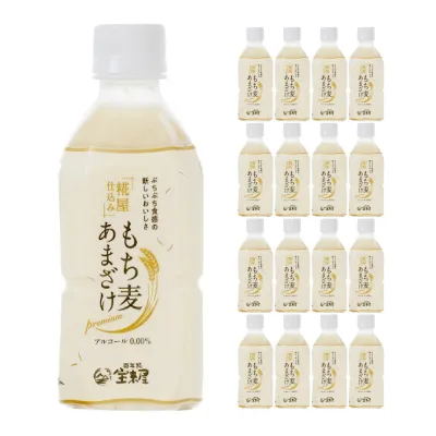 【10/24 20:00〜10/27 9:59 エントリーでP3倍】甘酒 あまざけ 宝来屋 糀屋仕込み もち麦あま酒 350ml 16本 2ケース ペット ペットボトル 米麹 もち麦 ノンアルコール 飲む点滴 健康飲料 送料無料