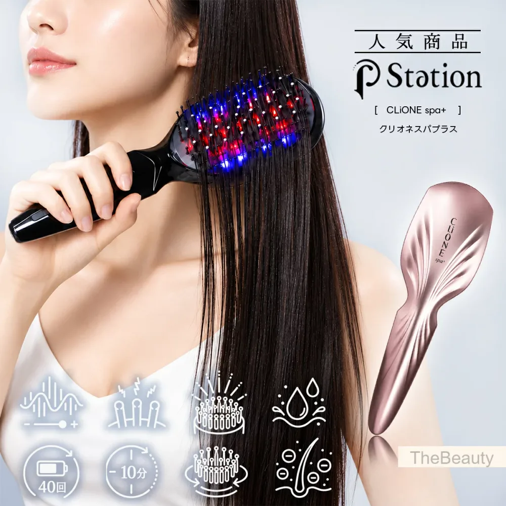【10000円クーポン配布中・国内正規品・送料無料】P Station CLiONE spa+ (クリオネスパプラス) 電気ブラシ 美顔器ブラシ EMS マイナスイオン LED 温熱 防水 頭皮 フェイス ボディ 多機能 リフトケア ヘッドスパ 美容機器 Plamine