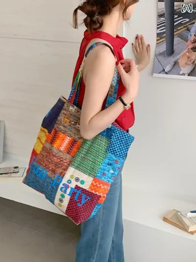 トートバッグ レディース 大容量 キャンバス 帆布バッグ 花柄 ボヘミアン風 通勤 通学 マザーズバッグ