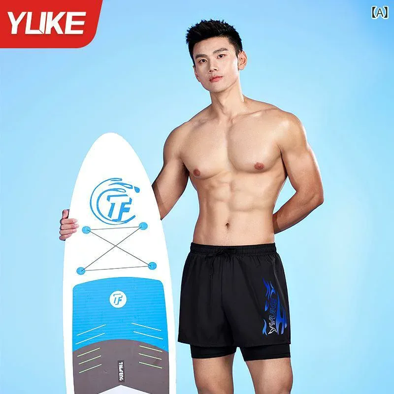 メンズ 水着 速乾 ポリエステル スイムパンツ ビッグサイズ ダブルレイヤー ボクサー型 黒 ブルー レッド ジッパー付き ゆったり 快適 夏用 男性用 男性泳ぎ プール アウトドア スポーツ 吸湿速乾 軽量 伸縮性 防滑 防水加工 通勤後 リラックス