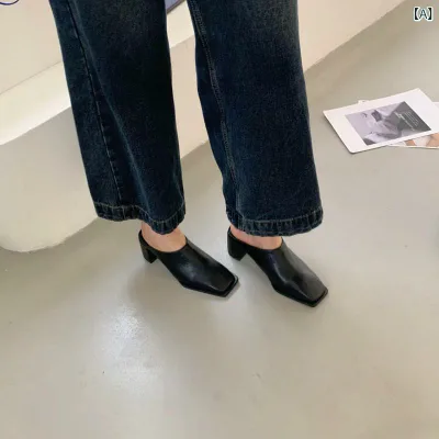 パンプス レディース 方頭 高跟 淑女風 個性 時尚 黒 赤 黄色 杏 PU素材 布内里 ゴム底 春夏