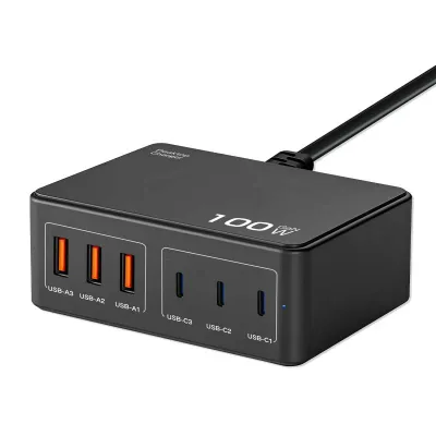 USB 充電器 合計100W PD 急速充電器 6ポート PD30W対応 6台同時充電 USB-C*3&USB-A*3