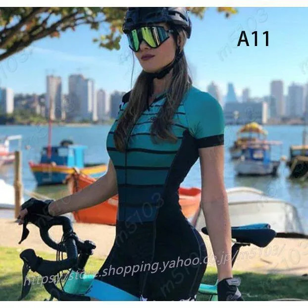 女性 職業 トライアスロンスーツ 服 サイクリングスキン スーツボディセット ロンパース レディース