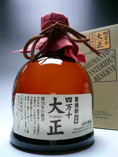 ギフト包装無料商品!【ダバダ火振】の最高峰!栗スペシャル四万十川長期熟成栗焼酎原酒古酒『四万十大正』720ml 35度(超少量出荷限定品)化粧箱入り