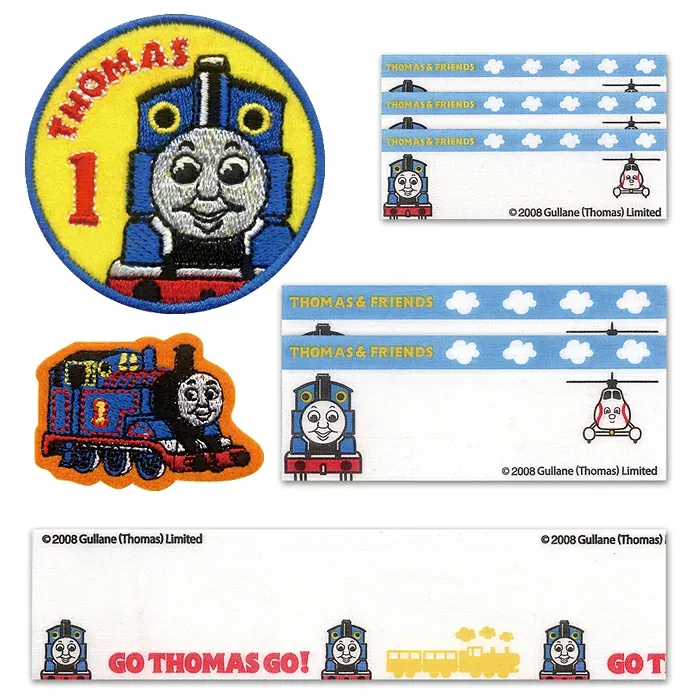 きかんしゃトーマス 刺繍ワッペン&ネームラベル&ネームテープ トーマスセット WN1 オリムパス 名札 アイロン アップリケ キャラクター 手芸 キッズ 子供 入学 入園 ゆうパケット対応 yp