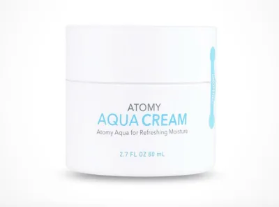 【Atom美】【送料無料】アトミ アクア 水分クリーム 80ml ツヤ肌 保湿クリーム 乾燥肌 オイリー肌 韓国コスメ 水分ケア つや肌 保湿