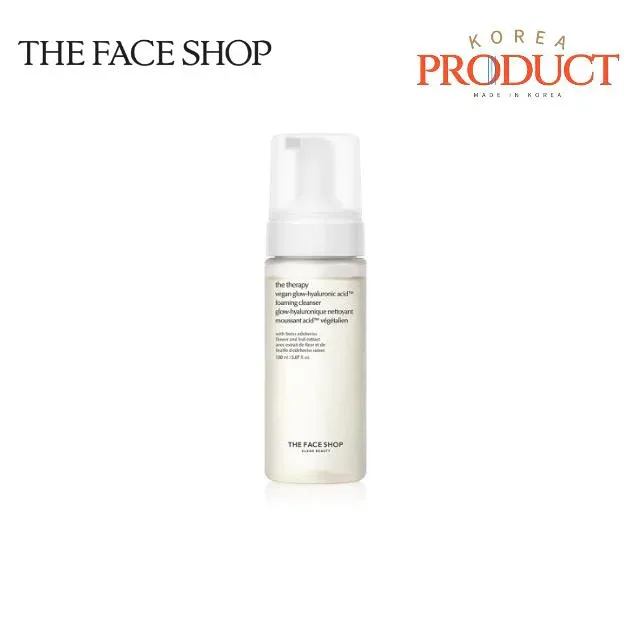 【THEFACESHOP】【送料無料】ザセラピー ビーガン グロー ヒアルロン酸 バブルフォーム クレンザー 150ml