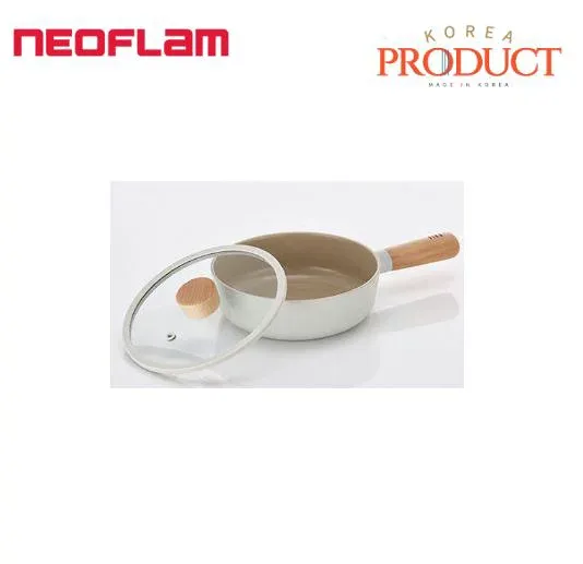 【NEOFLAM】【送料無料】ピカ IHインダクション ミニ中華鍋 深型フライパン 18cm (ガラス蓋付き)
