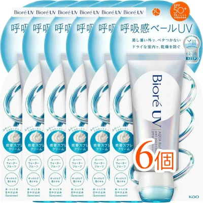 【6個まとめ買い】ビオレ UV アクアリッチ エアリーホールドクリーム 70g SPF50+ PA++++