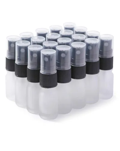 Chocople スプレーボトル 遮光瓶 精油 アロマオイル 詰め替え 保存用 ガラス製 すりガラス 20本セット (5ml)