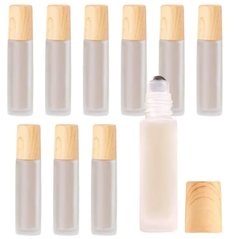 I'm so happy ロールオンボトル 10ml 遮光 詰め替え 容器 ガラス 透明 アトマイザー 香水 10本セット