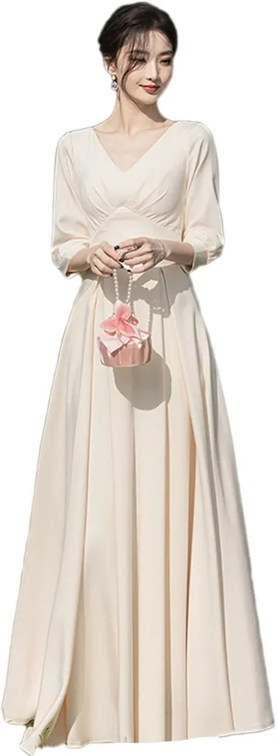 ウェディングドレス 二次会 ドレス 白 花嫁 レースワンピース レディース XL パーティードレス レース 花嫁ドレス 結婚式ドレス ラインドレス イブニングドレス エンパイア ワンピース ロングドレ