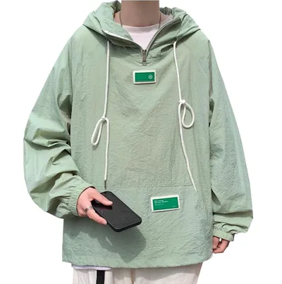 【新品発売期間最大12%割引】メンズ 長袖 フード付き プルオーバー 薄手 ゆったり ラッシュガード UVカット 日焼け止め ス 夏服 大きいサイズ