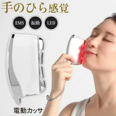 美顔器 EMS LED美顔器 フェイシャル ネックケア 電動かっさ かっさ美顔器 振動 温熱 全身マッサージ 母の日 プレゼント