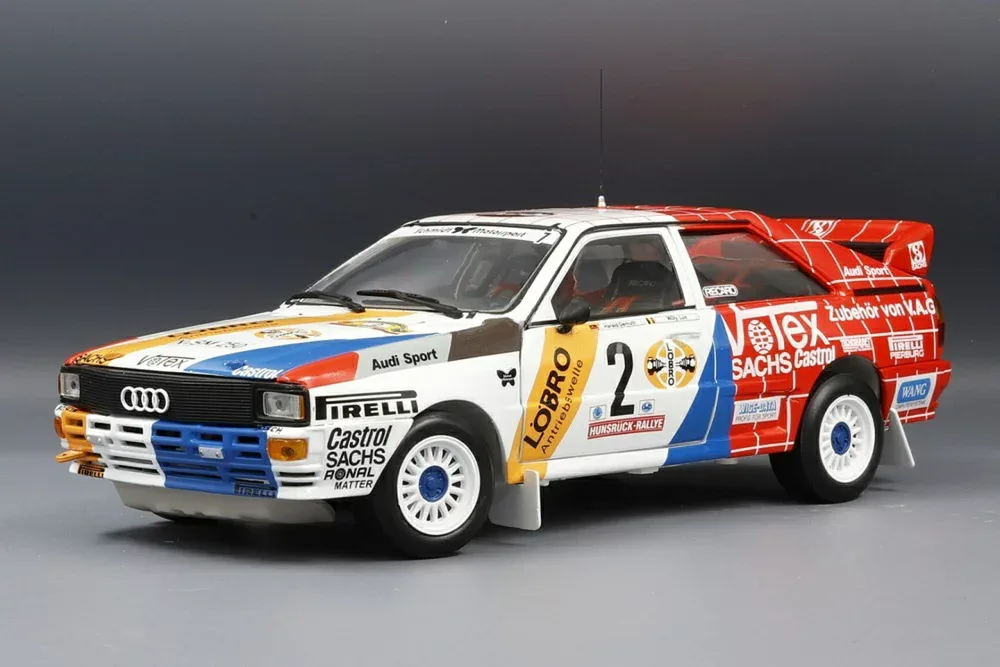Audi quattro A1 2号車 Votex ラリーフンスリュック 1984 H.Demuth W.Lux/ Sun Star 1/18 ミニカー