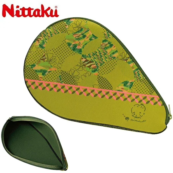 ★在庫あり即納★初回生産限定/在庫限り★送料無料★【Nittaku】ニッタク NK-7228【美誠ラケットケース / ラケット1本入り用】伊藤美誠選手愛用グッズ/限定品!オリーブグリーンを基調にピンクの差し色!【卓球用品】卓球ラケットケース/卓球バッグ】【RCP】