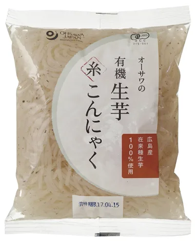 オーサワの有機生芋 糸こんにゃく 180g