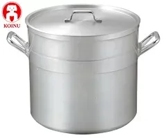 本間製作所/仔犬印 アルミ製 寸胴鍋27cm 溶接止 42027 (KOINU・子犬印・超厚底アルミ鍋・超耐久型・両手鍋・業務用・厨房用品)