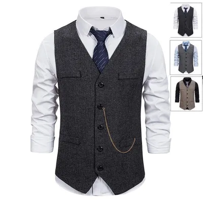 春夏秋冬 ベスト メンズ スーツベスト チョッキ ビジネス レギュラー vest フォーマルベスト 細身 紳士服 ジレベスト
