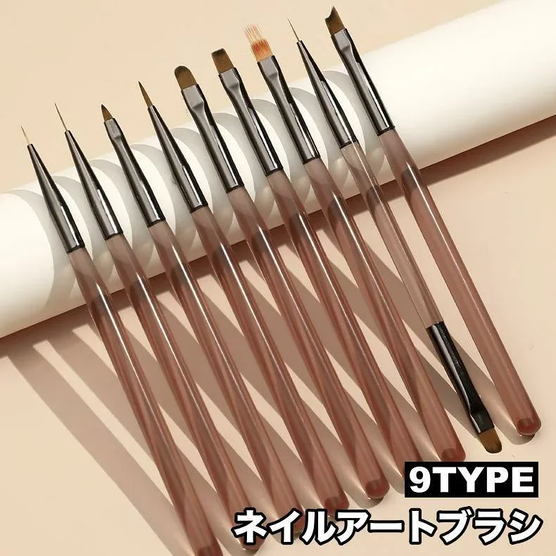 ネイルアートブラシ 筆 ジェルネイル マニキュア ネイルブラシ 細ブラシ 平ブラシ ネイル用品 種類豊富 サイズ豊富 ネイルグッズ