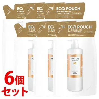 《セット販売》 P&G パンテーン エフォートレス コンプリートナイトリペアー シャンプー つめかえ用 (350mL)×6個セット 詰め替え用 ノンシリコン 【P&G】