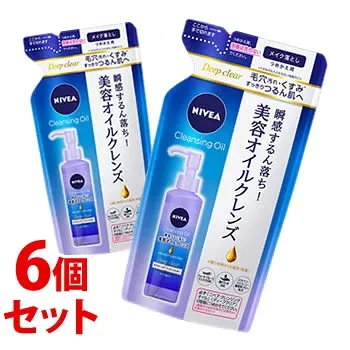 《セット販売》 花王 ニベア クレンジングオイル ディープクリア つめかえ用 (170mL)×6個セット 詰め替え用 メイク落とし