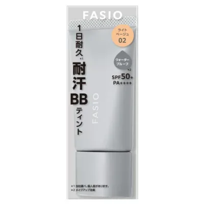 コーセー ファシオ エアリーステイ BB ティント UV 02 ライトベージュ (30g) SPF50+ PA++++ ファンデーション 化粧下地 FASIO