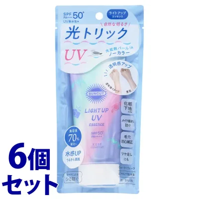 《セット販売》 コーセーコスメポート サンカット ライトアップUV エッセンス N (80g)×6個セット SPF50+ PA++++ 顔 からだ用 日焼け止め 美容液