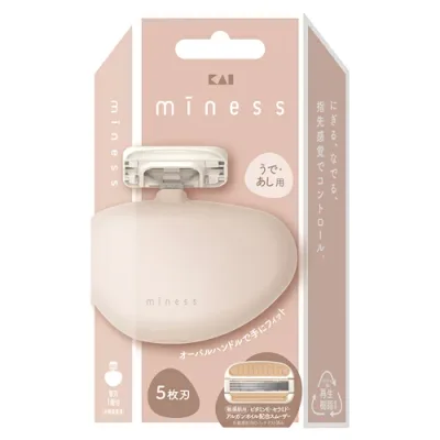 貝印 マイネス うで・あし用カミソリ (本体+替刃1個付) 5枚刃 女性用カミソリ miness