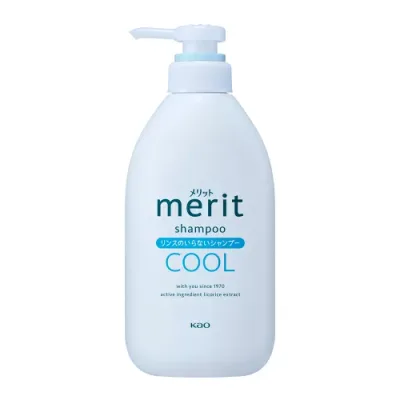 花王 メリット リンスのいらないシャンプークールタイプ ポンプ (450ml) リンスイン メントール 爽快【医薬部外品】