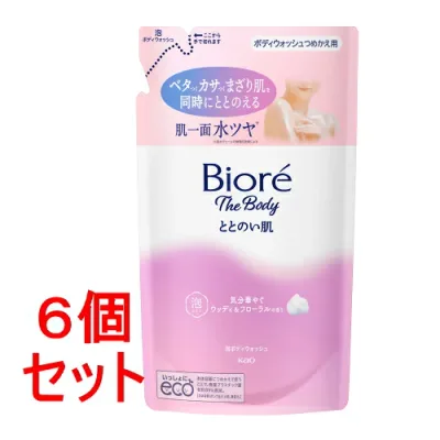 《セット販売》 花王 ビオレ ザボディ ととのい肌 ウッディ&フローラルの香り つめかえ (440ml)×6個セット ケア 保湿