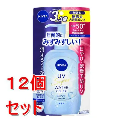 《セット販売》 花王 ニベアUV ウォータージェルEX ポンプ 270g 日焼け止め×12個セット【送料無料】