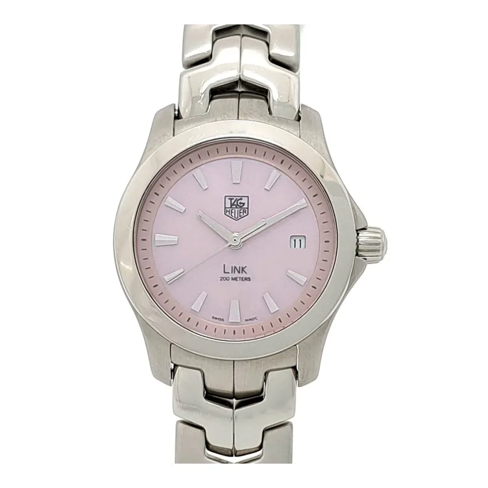 タグホイヤー リンク ピンクシェルダイヤル WJF1312 クオーツ ステンレススティール レディース TAG HEUER 【中古】 【時計】