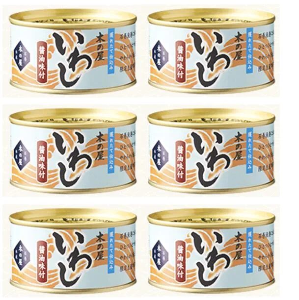 6缶セット いわし の 醤油煮 1缶 固形量 120g 内容量 170g 木の屋 石巻水産 鰯 イワシ