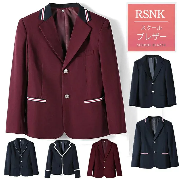 【送料無料】スクールブレザー 制服 ブレザー レディース ジャケット レギュラータイプ 高校 学生 中学 通学 学生服 女子 トップス アウター 上着 女子制服 スクールウエア 入学スーツ 卒業式 コスプレ 衣装 コスチューム 文化祭 S-4XL 黒 紺 2ボタン ラシニコ