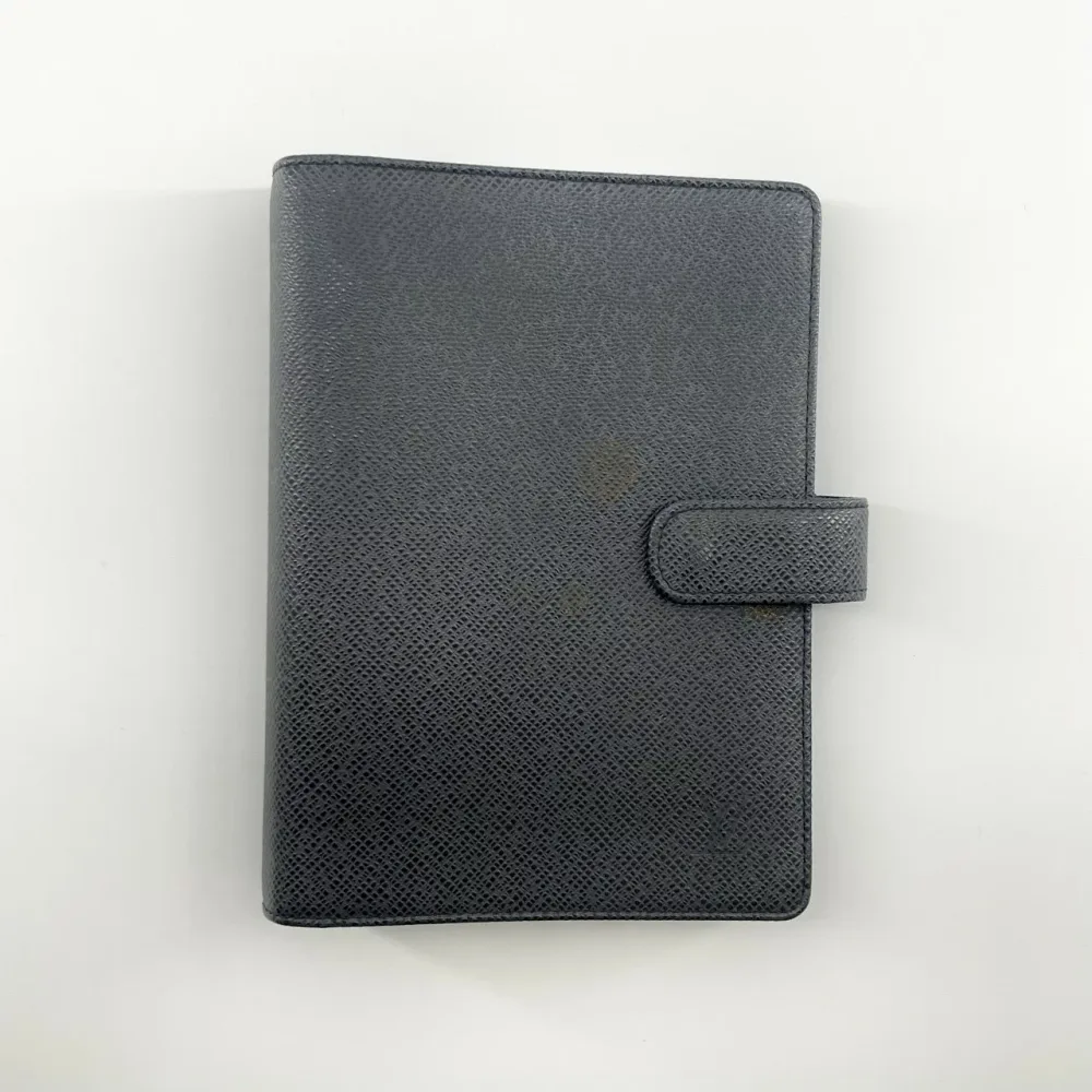 【中古】 LOUIS VUITTON(ルイ・ヴィトン) アジェンダMM タイガ レザー 手帳 R20222 小物 ブラック