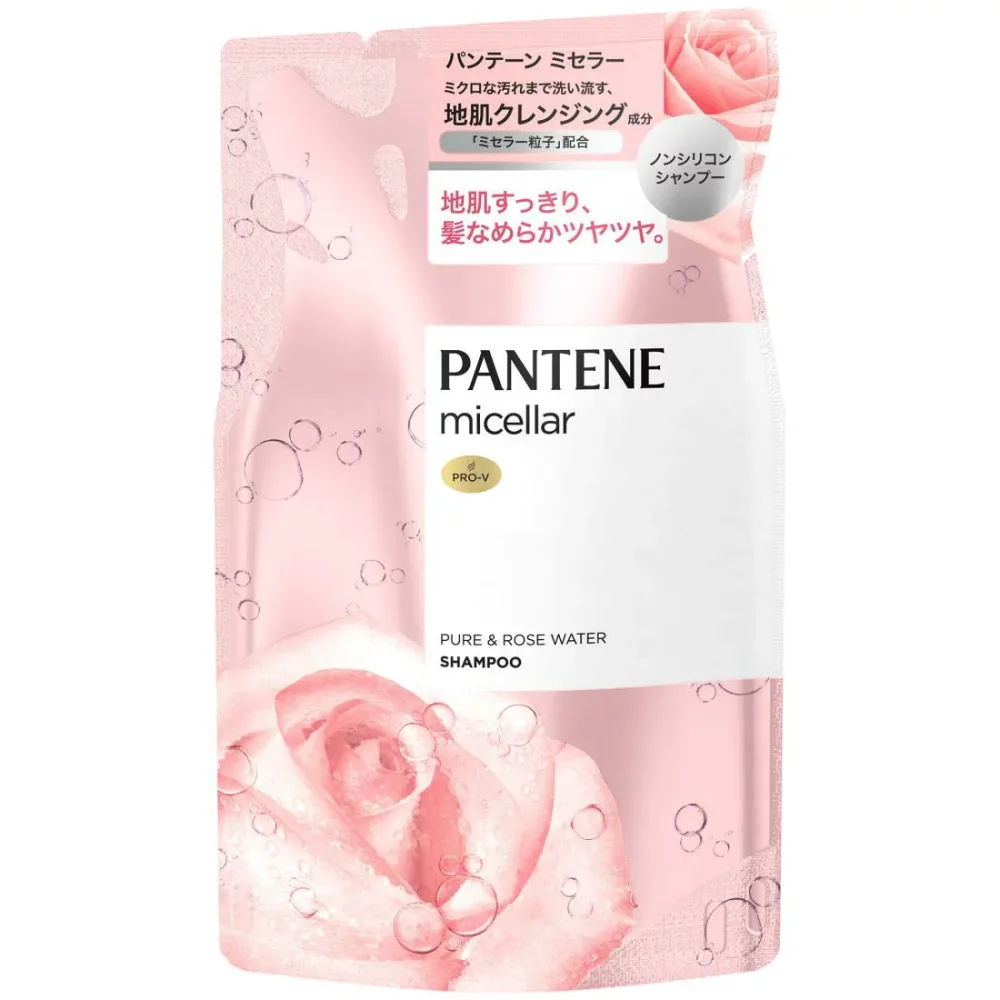 パンテーンミセラー ノンシリコンシャンプー 詰め替え 350mL ピュア&ローズウォーター