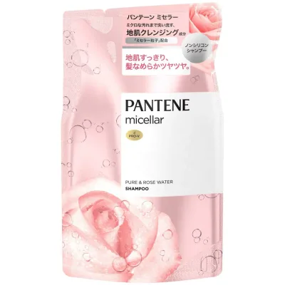 パンテーンミセラー ノンシリコンシャンプー 詰め替え 350mL ピュア&ローズウォーター
