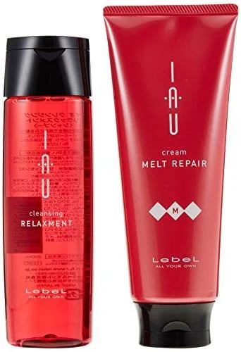 ルベル IAU イオ クレンジング リラックスメント(シャンプー)200ml&イオ クリーム メルトリペア トリートメント200ml