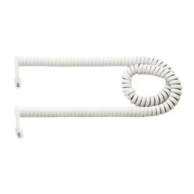 【3個セット】 カール 電話コード DC-J406 受話器ケーブル ホワイト ミヨシ MCO DCJ406WH 電話機用 結線 配線交換 FAX対応 テレホン 家電製品