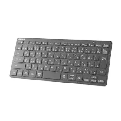 【3個セット】 BUFFALO BSKBB340BK ワイヤレスキーボード Bluetooth対応 テンキーレス 日本語配列 ブラック